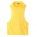 Stylish Men's Hooded Sleeveless Loose Vest Solid Color Fitness Tank Tops