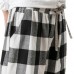 Men Casual Harem Plaid Loose Pants Button Adjustable Ankle Long Joggers Trousers