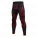 Mens Mesh Printing Patchwork Sport Pants Quick-drying Elastic Skinny Tights Bottoms