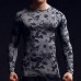 Camouflage Fitness jogging T-shirts Training Suit Elastic Compression Speed Dry Long Sleeved Tights