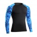 Camouflage Fitness jogging T-shirts Training Suit Elastic Compression Speed Dry Long Sleeved Tights