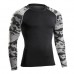 Camouflage Fitness jogging T-shirts Training Suit Elastic Compression Speed Dry Long Sleeved Tights