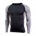 Mens Training Fitness Quick Drying T-shirt Tight Running Sport Long Sleeve Tops