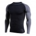 Mens Training Fitness Quick Drying T-shirt Tight Running Sport Long Sleeve Tops