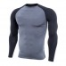 Mens Training Fitness Quick Drying T-shirt Tight Running Sport Long Sleeve Tops