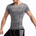 Men Bodybuilding Sexy Tops Elastic Training Quick Drying Sport Sweat T-Shirt Fitness Comfortable Tees