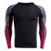 Mens Tight Fitness Fast Dry T-shirt Casual Long Sleeved Training Running Sports T-shirt