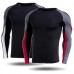 Mens Tight Fitness Fast Dry T-shirt Casual Long Sleeved Training Running Sports T-shirt