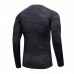 Mens Fitness Training Quick Drying Stretch T-shirt Tight Long Sleeve Sport Tees