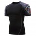 Summer Casual Men's Gym Fitness Training Tights Sports T-shirts Quick Drying Elastic O-Neck Tees