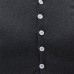 Fashion Hooded Slim Sleeveless Vest Men's Solid Color Casual Button Design Tops Tees