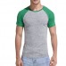 Leisure Patchwork Color Slim Fit Sport T-shirt Men's Outdoor Brief Style Round Neck Short Sleeve Top