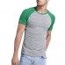 Leisure Patchwork Color Slim Fit Sport T-shirt Men's Outdoor Brief Style Round Neck Short Sleeve Top