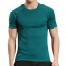 Mens Casual Quick Drying Breathable Sport T-shirt Reflective Stripe Fitness O-neck Jogging Tops Tees