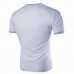 Mens Sports Style Slim Fit V Neck Tshirts Reindeer Embroidery Short Sleeved T Shirts Base Shirts
