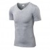 Men's Outdooors Jogger Quick Drying V Collar Fitness Sexy Sportswear