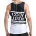 Men's Leisure Printed Breathable Vest Round Neck Quick Drying Fitness Traning Sport Tops