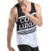 Men's Leisure Printed Breathable Vest Round Neck Quick Drying Fitness Traning Sport Tops