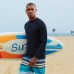 Mens Summer Beach Long Sleeve Breathable Surfing Swimwear Tops