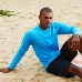 Mens Summer Beach Long Sleeve Breathable Surfing Swimwear Tops