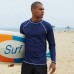 Mens Summer Beach Long Sleeve Breathable Surfing Swimwear Tops