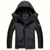 UNCO&amp;BOROR Men Camping Hiking Waterproof Windproof Triple Soft Shell Warm Windbreaker Coats Jacket