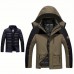 UNCO&amp;BOROR Men Camping Hiking Waterproof Windproof Triple Soft Shell Warm Windbreaker Coats Jacket