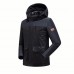 UNCO&amp;BOROR Men Camping Hiking Waterproof Windproof Triple Soft Shell Warm Windbreaker Coats Jacket