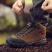 Outdoor Men Shoes Breathable Climbing Waterproof Anti-slip Plush Flexible Hiking Sneakers
