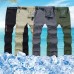 Mens Outdooors Elastic Detachable Waterproof Pants Quick Drying Breathable Climbing Trouser