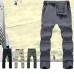 Mens Outdooors Elastic Detachable Waterproof Pants Quick Drying Breathable Climbing Trouser