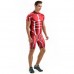 Summer Outdoor Cycling Riding  Set Bikes Trousers Silicone Shirts+Shorts Suit Short Sleeve