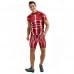 Summer Outdoor Cycling Riding  Set Bikes Trousers Silicone Shirts+Shorts Suit Short Sleeve
