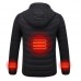 Men's Intelligent Heating USB Hooded Heated Work Jacket Coats Adjustable Temp