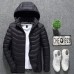 Men's Intelligent Heating USB Hooded Heated Work Jacket Coats Adjustable Temp