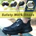 TENGOO Safety Shoes Work Shoes Steel Toe Men's Sports Shoes Breathable Running Shoes