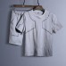 Men Sports Two Pieces Fitness Leisure Soft Slim Fit Quick-drying Short T-shirt Pants Hiking Suit