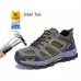 TENGOO Safety Shoes Steel Toe Work Shoes Non-Slip Hiking Shoes Men's Fashion Sneakers