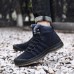 Winter Men's Plus Velvet Cotton Ankle Boots Climbing Hiking Anti-slip Warm Sports Shoes