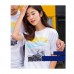 BEVERRY WOMEN Short Sleeve Creative Hydrophobic Waterproof Anti- fouling Thin T-shirt
