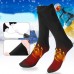 1 Pair 3.7V USB Rechargeable Battery Heated Socks Winter Outdoor Sports Bike Heating Socks Electric Feet Warm Socks