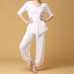 Women Sports Fitness Yoga Set Plus Size Running Clothing Suit Bunched Stitching Sportswear