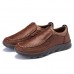 Men's Soft Sneakers Leather Waterproof Outdoor Shoes Casual Work Walking Running Shoes Fishing Shoes