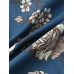 Mens Vintage Flower Print Revere Collar Short Sleeve Shirt
