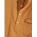 Mens Solid Color Chest Pocket Casual Basic Long Sleeve Henley Shirts