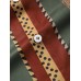 Mens Vintage Striped Geo Print Lapel Holiday Short Sleeve Shirts