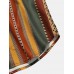 Mens Vintage Striped Geo Print Lapel Holiday Short Sleeve Shirts