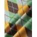 Mens Color Block Contrast Geometric Lapel Short Sleeve Shirt