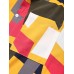 Mens Color Block Contrast Lapel Short Sleeve Shirt