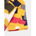 Mens Color Block Contrast Lapel Short Sleeve Shirt